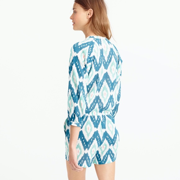 J. Crew Colorful Ikat Romper - Picture 2 of 3